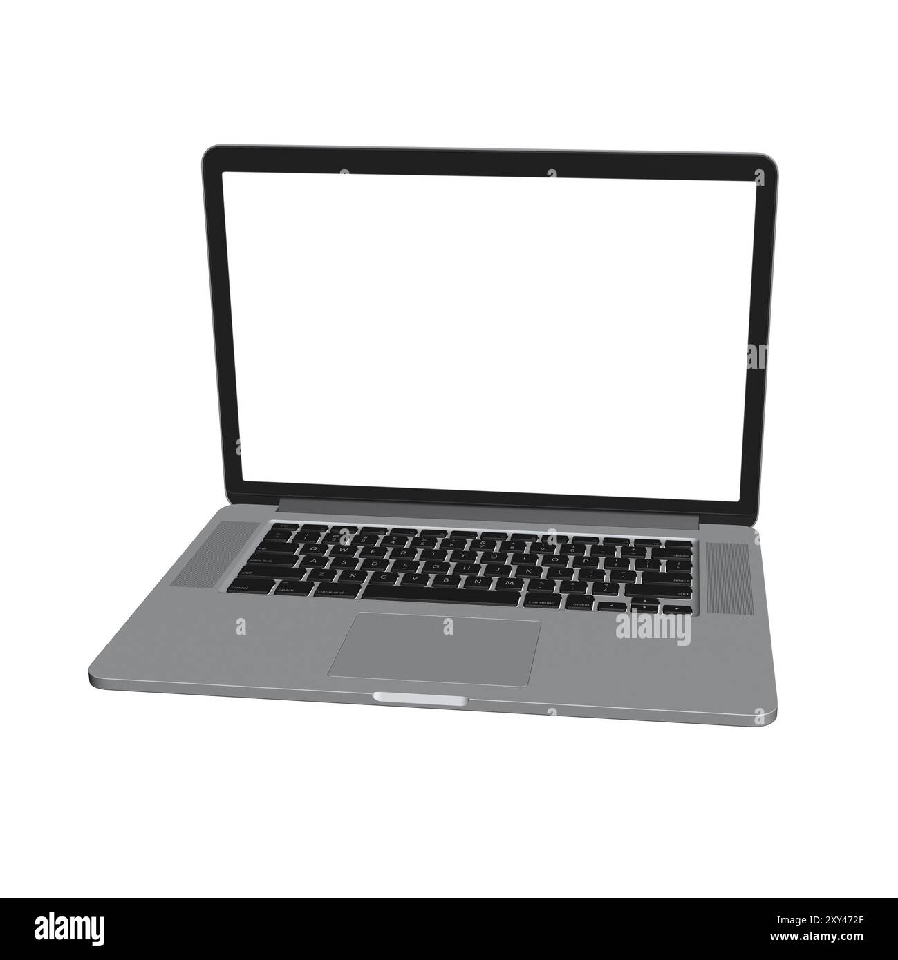 3d render of laptop. isolated on white background Stock Photo - Alamy