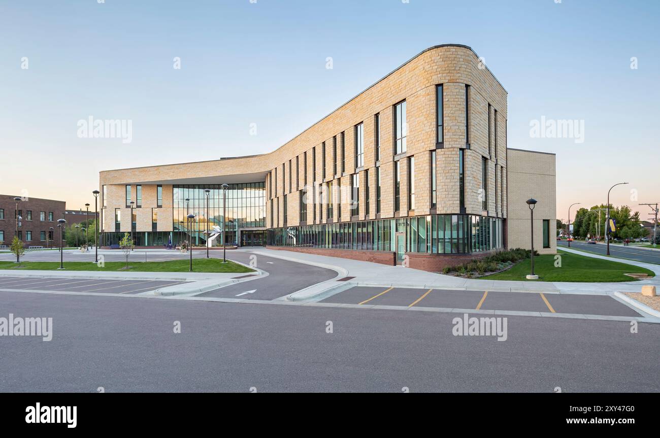 Med Science Building Exterior of new university clinical sciences building with angled front ...