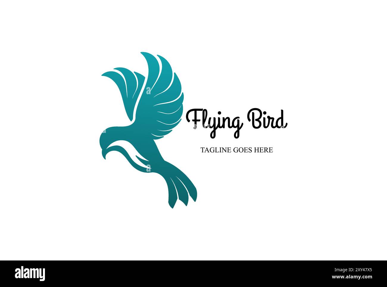Simple Modern Flying Pigeon Dove Bird Silhouette Logo Design Vector Stock Vector