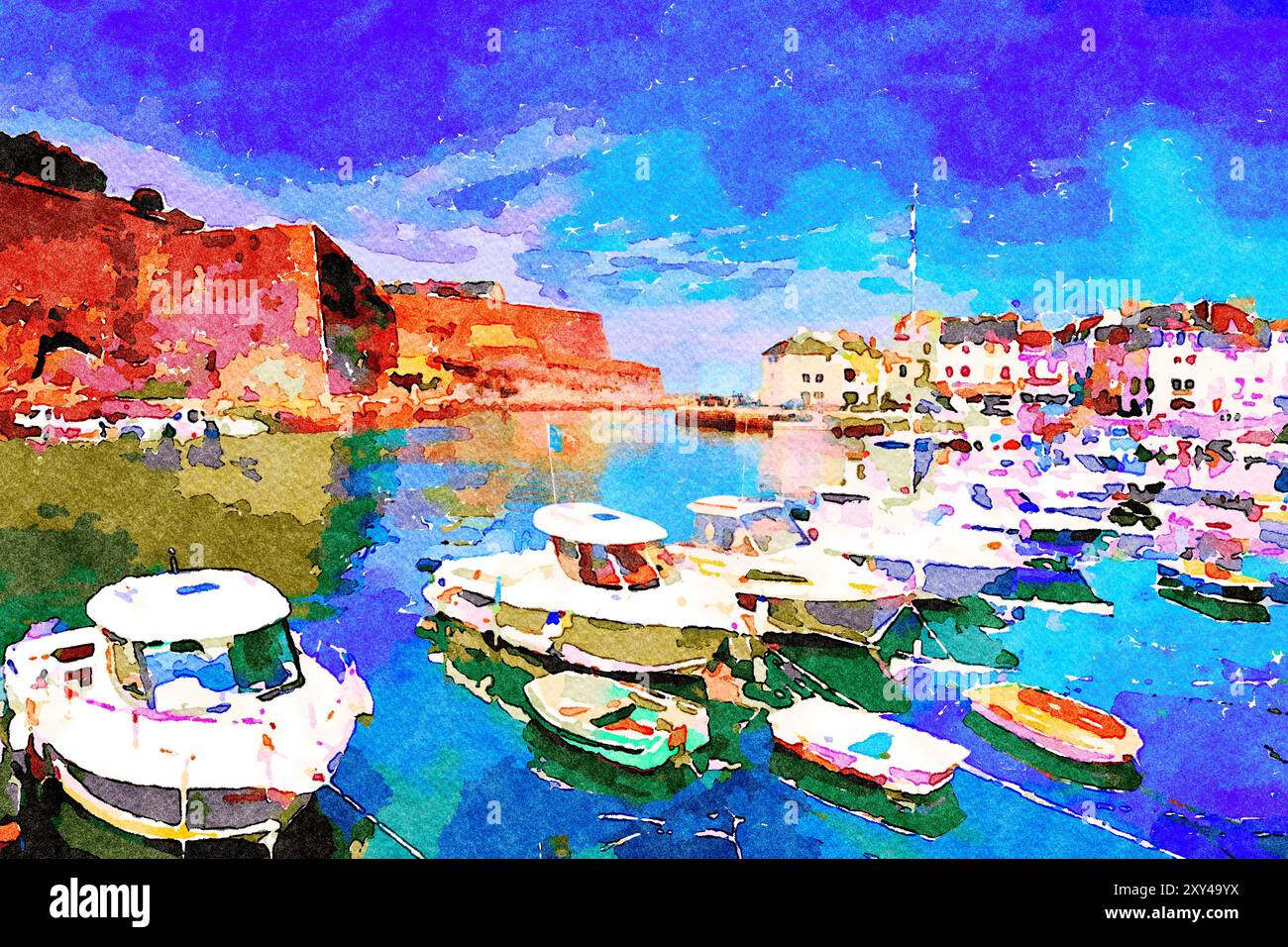 France in watercolor hi-res stock photography and images - Alamy