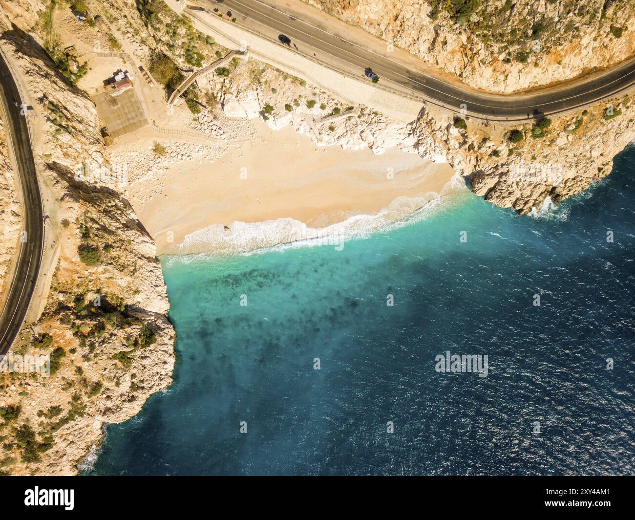 Drone flight long sandy beach hi-res stock photography and images - Alamy