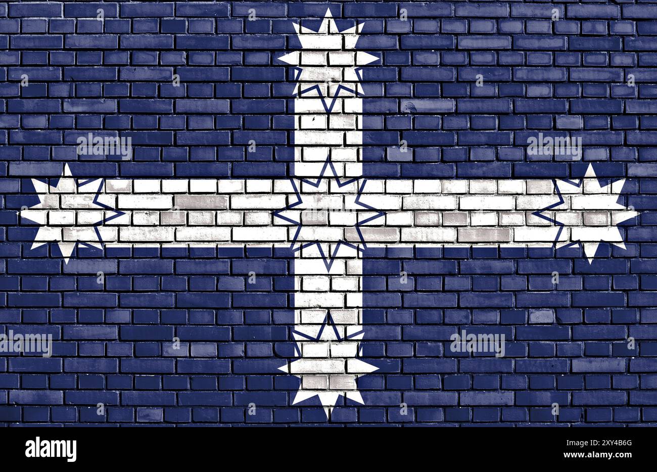 Flag of Eureka painted on brick wall Stock Photo - Alamy