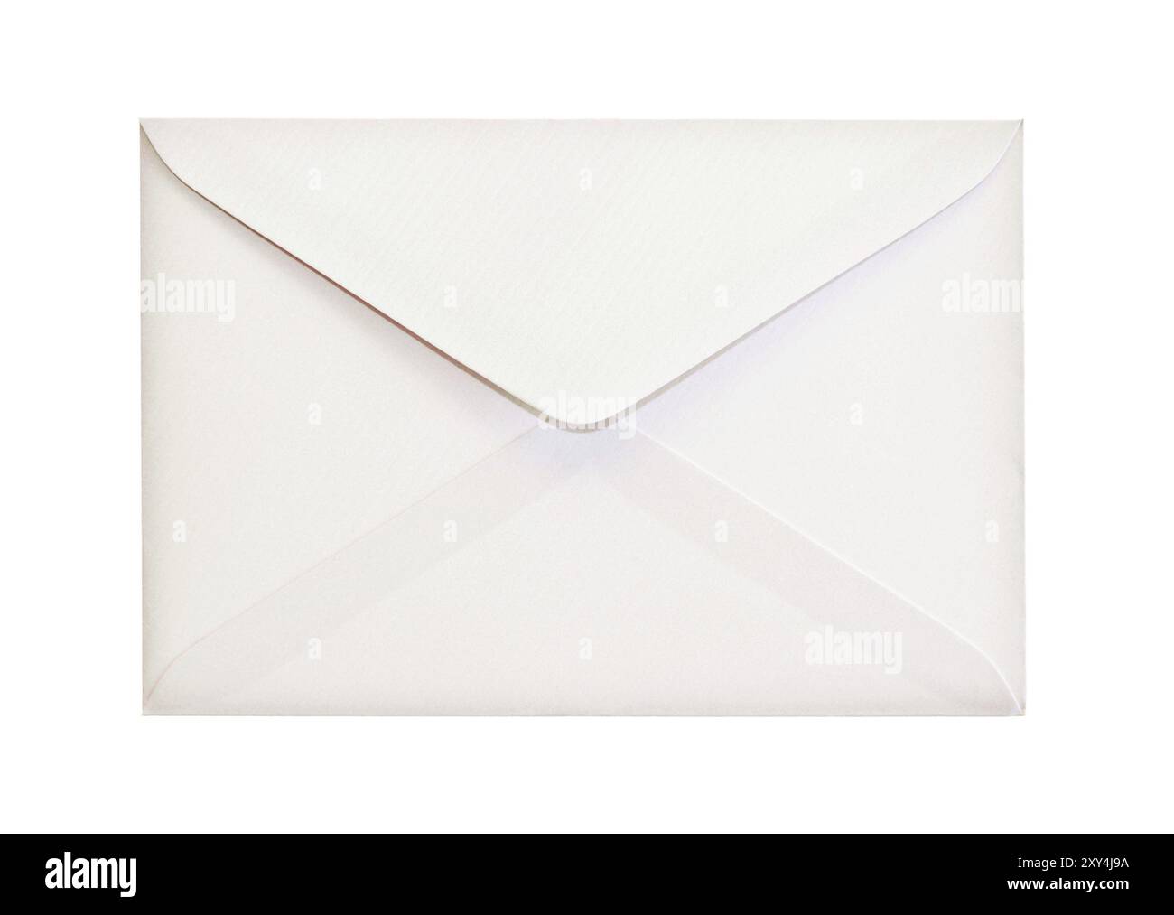 Clear white envelope isolated on white background Stock Photo