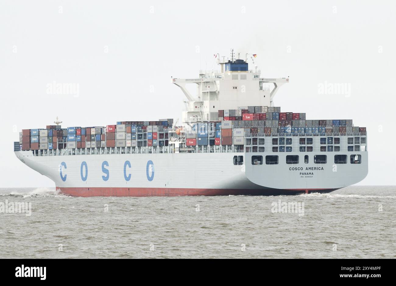containership-cosco-america-sailing-14-04-2008-off-cuxhaven-imo-number