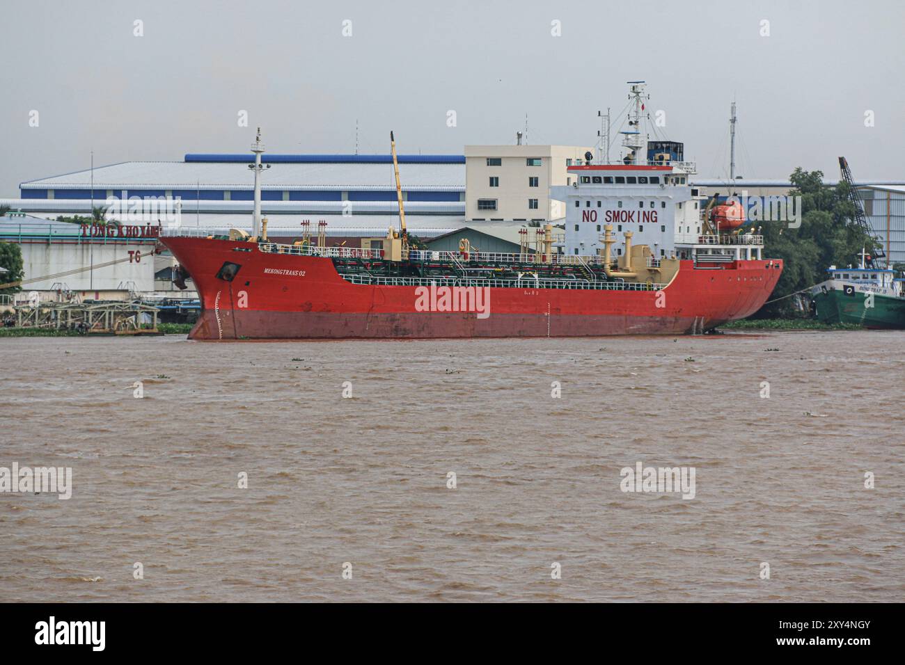 Cao Lãnh, Vietnam. Aug 27,2024: Chemical tanker ship (petroleum ...