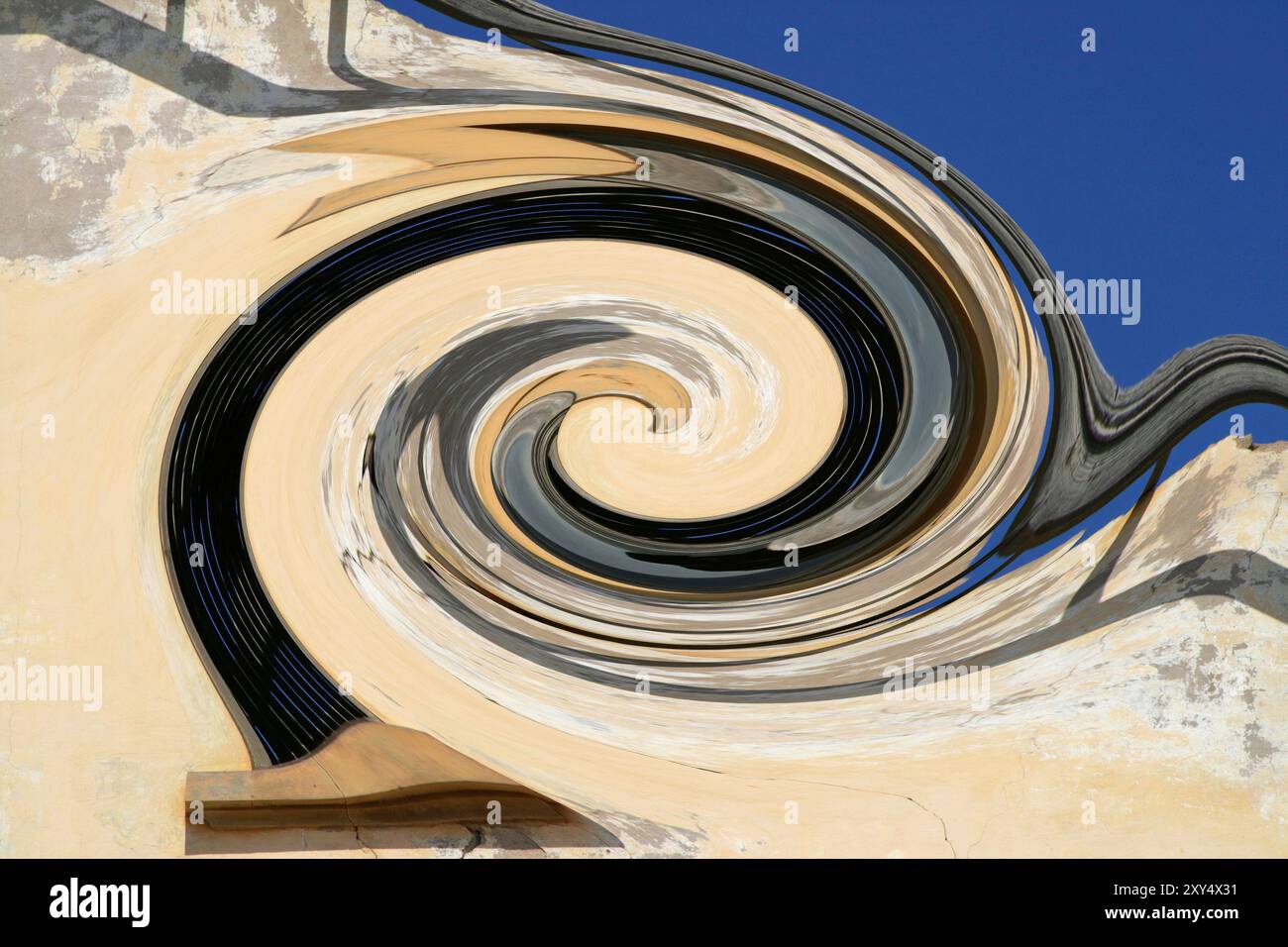 Digital alienation of a window Stock Photo - Alamy