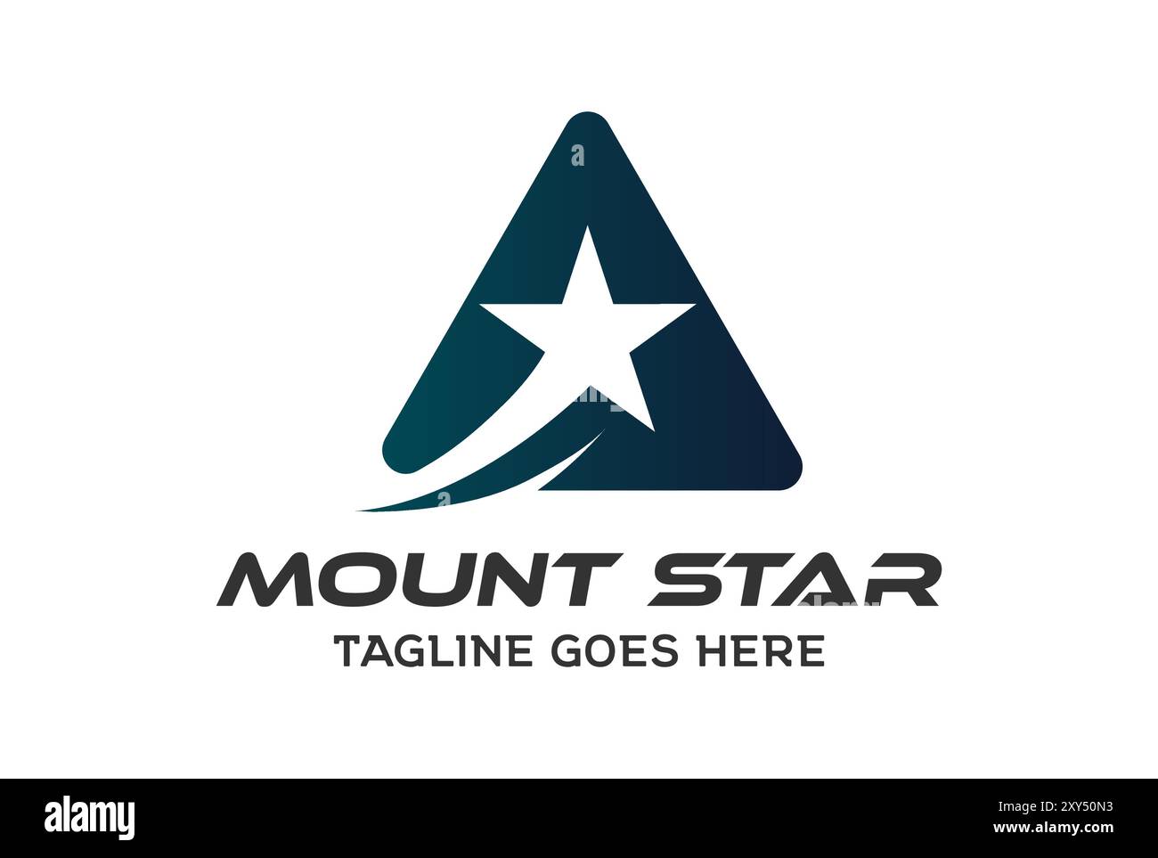 Triangle Star Mountain Business Logo Design Vector Stock Vector