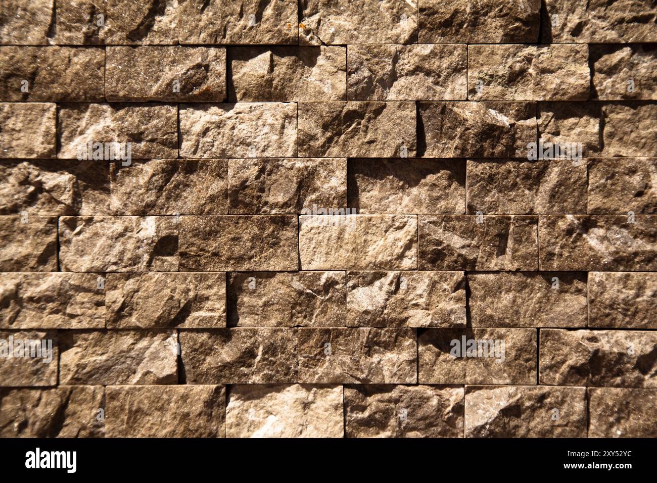 Rectangular cut out beige organic marble wall texture background can be, tile seamless lined up Stock Photo