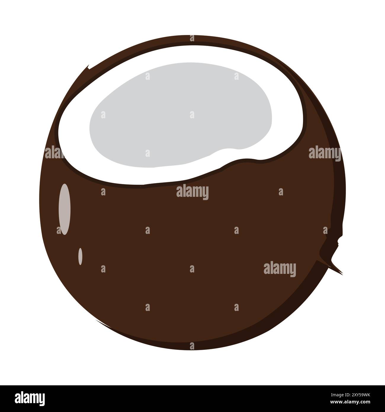 Green coconut vector graphics, Young coconut water icon. Summer coconut ...