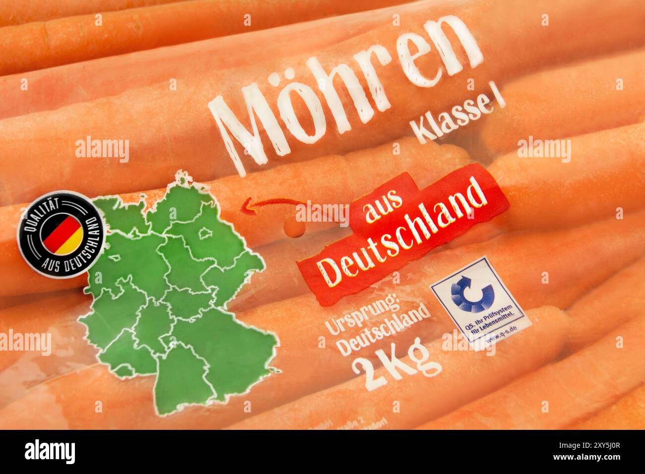 Möhren Klasse 1 Qualität aus Deutschland Stock Photo