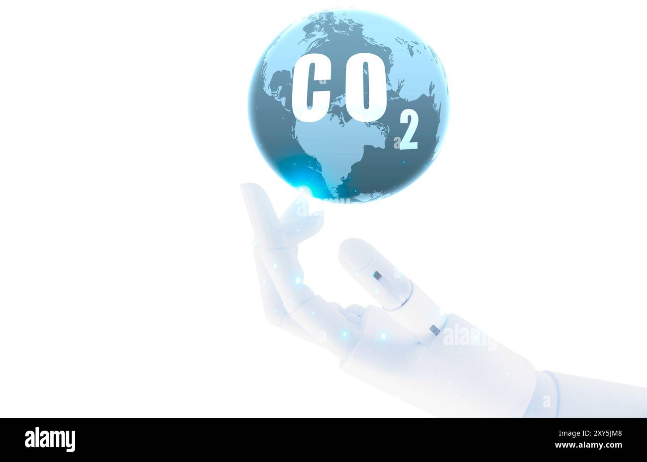 Robotic hand captures CO2 on global scale. Advanced carbon capture and ...