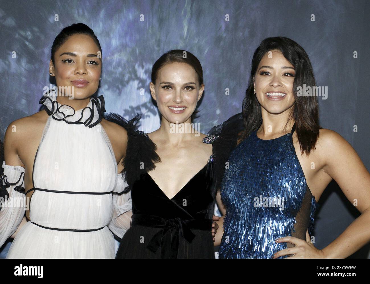 Tessa Thompson, Natalie Portman and Gina Rodriguez at the Los Angeles