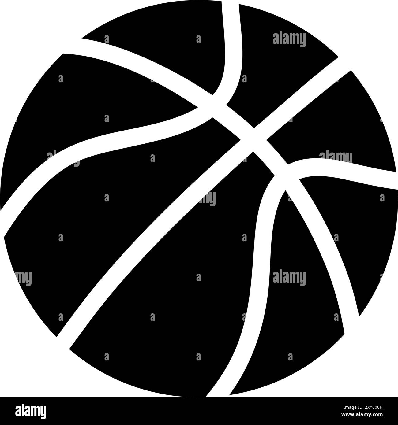 Modern, simple black and white vector icon of a basketball Stock Vector ...