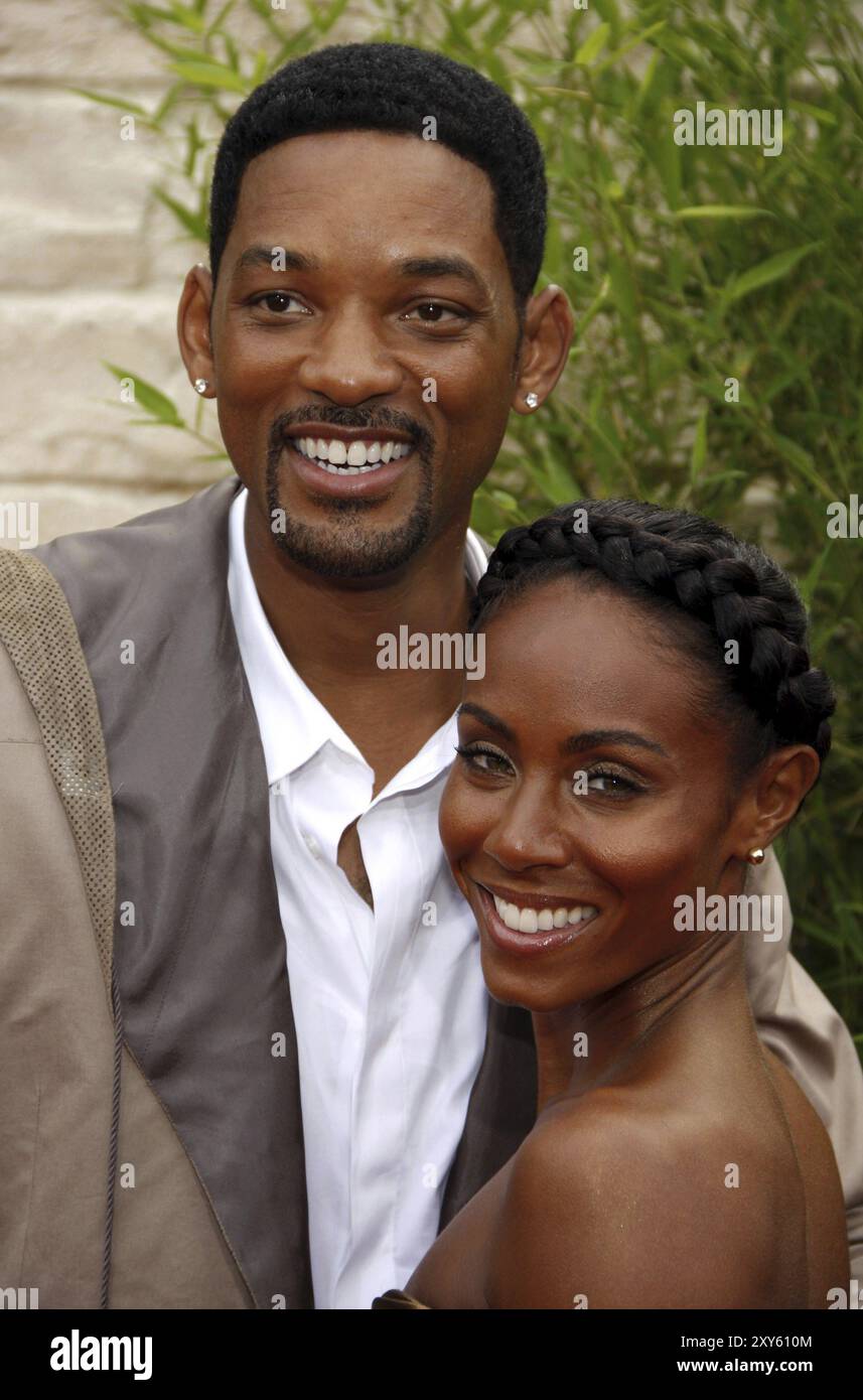 Will Smith and Jada Pinkett Smith at the Los Angeles premiere of 'The ...