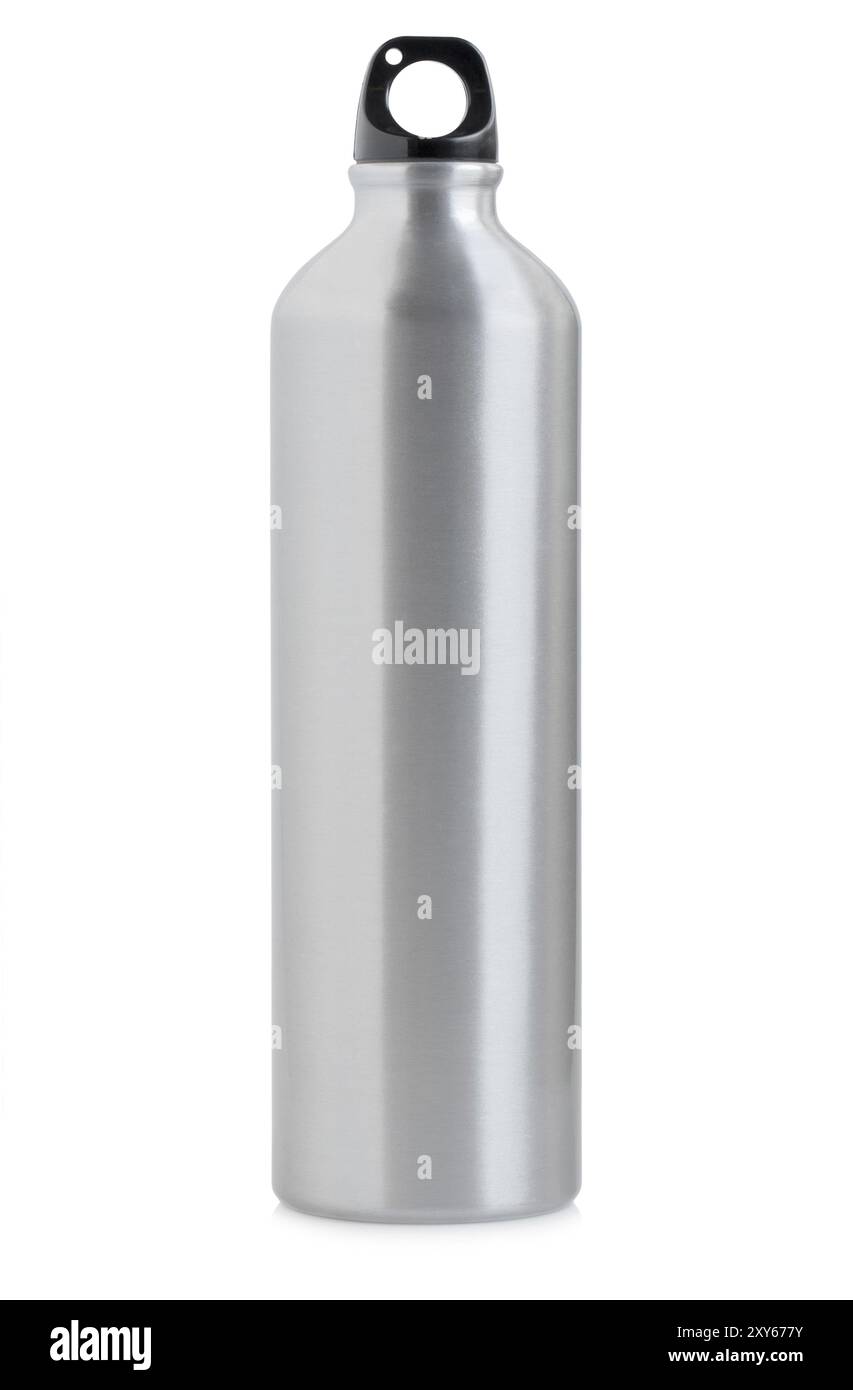 Aluminum bottle water isolated on white background Stock Photo - Alamy