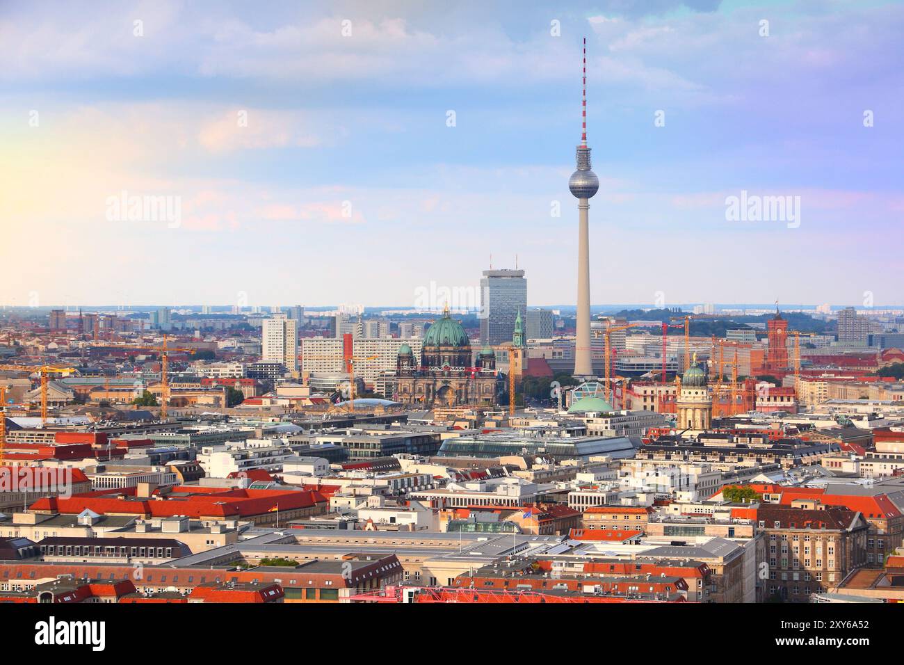 Berlin, Germany. Capital city architecture aerial view with TV Tower ...