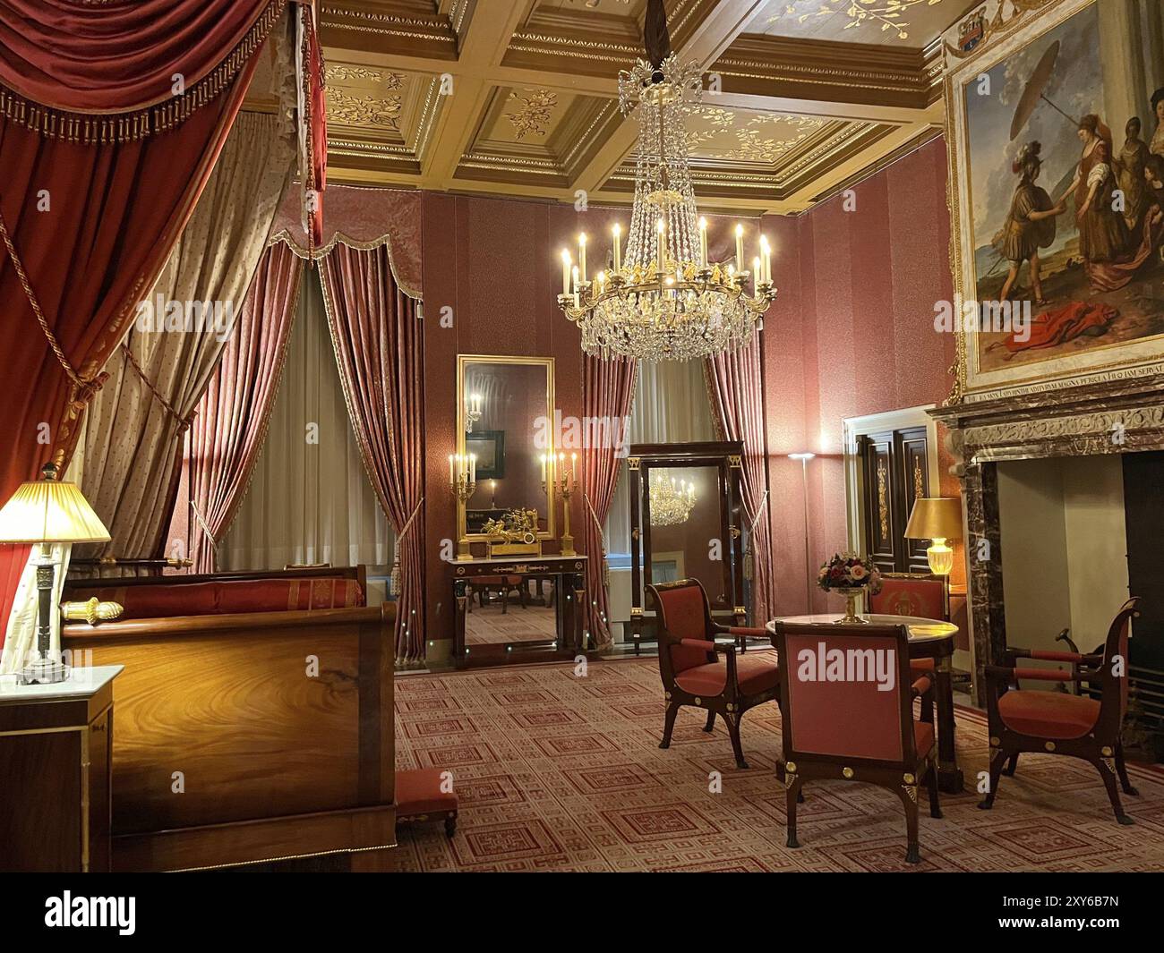Amsterdam, Netherlands. August 29, 2023. The interior of the Royal Palace in Amsterdam Stock Photo