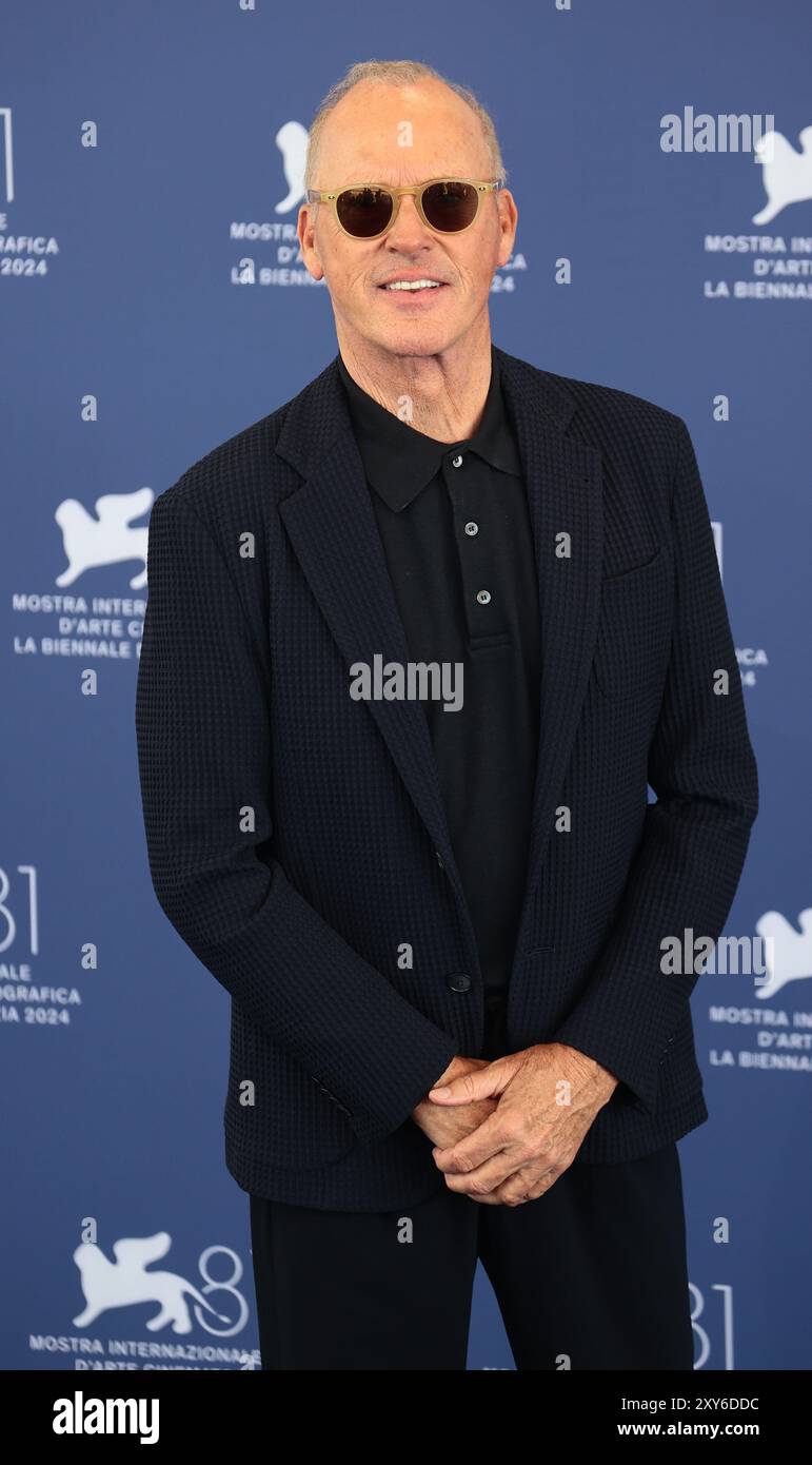 VENICE, ITALY - AUGUST 28: Michael Keaton attends a photocall for the movie 'Beetlejuice Beetlejuice' during the 81st Venice International Film Festival at on August 28, 2024 in Venice, Italy Stock Photo