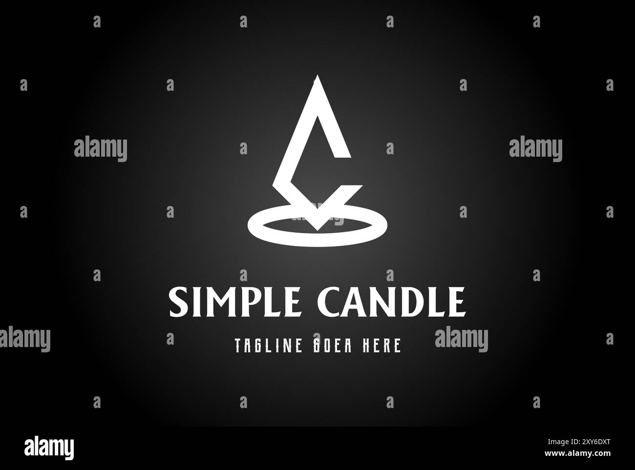 Simple Geometric Letter C for Candle Logo Design Vector Stock Vector ...