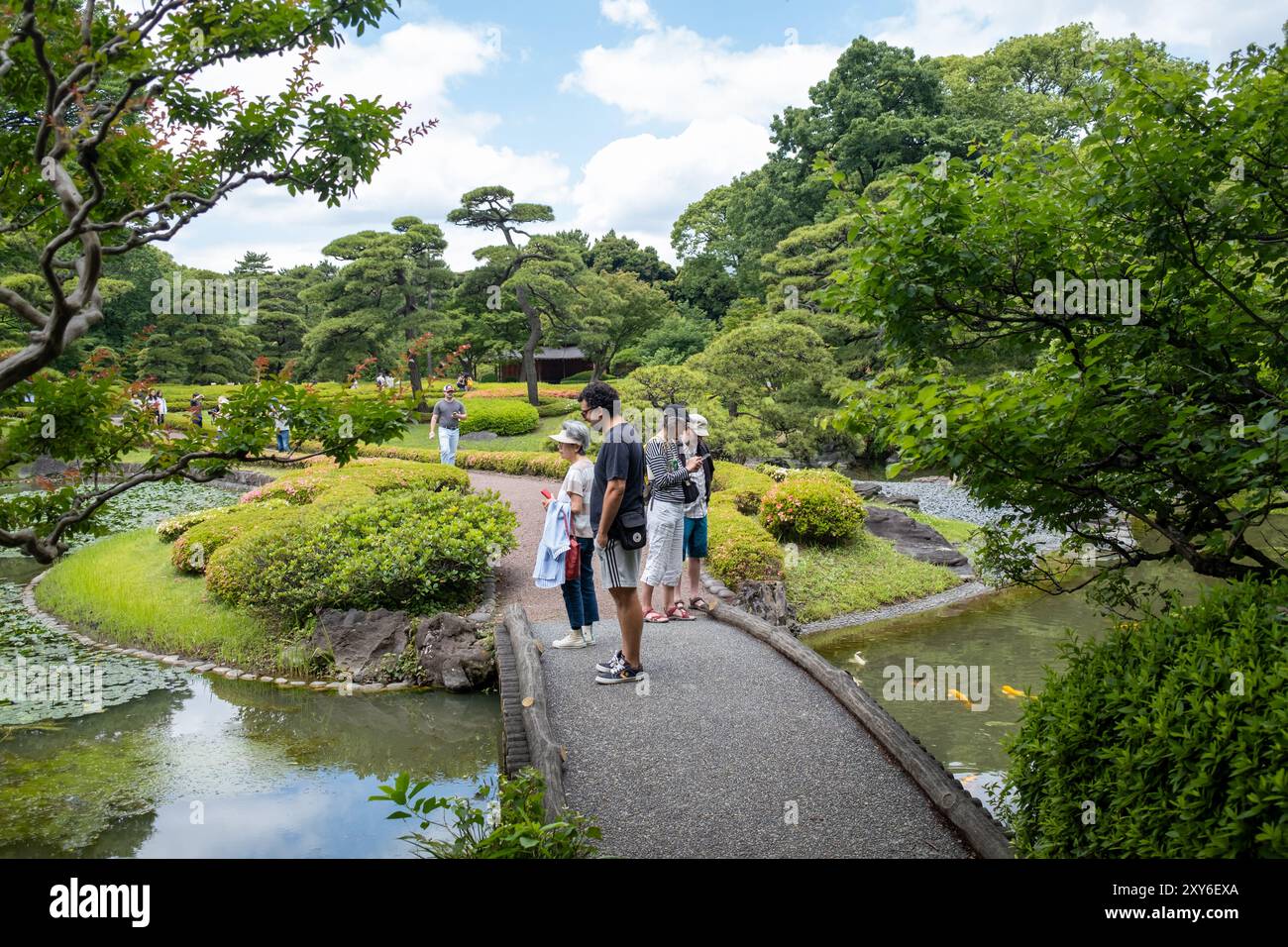 Ninomaru Garden at the East Gardens of the Imperial Palace Tokyo Japan Stock Photo