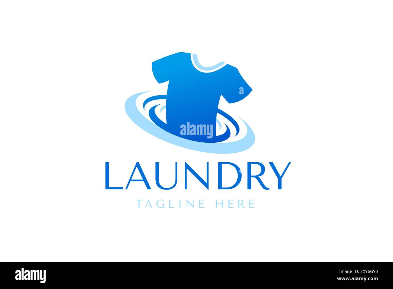 Laundry logo design template. Fast and clean laundry service logo Stock Vector