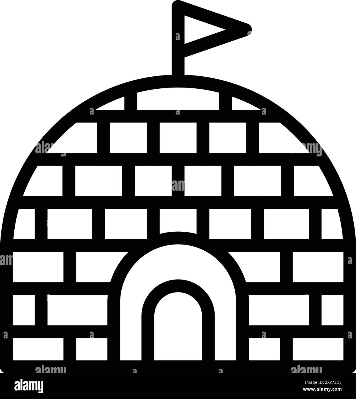 Igloo Vector Icon Design Illustration Stock Vector Image & Art - Alamy