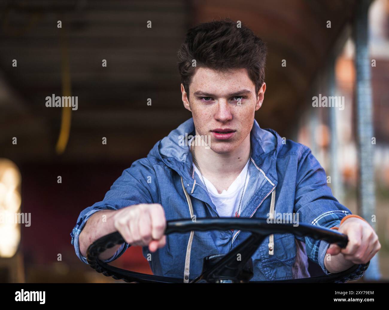 Large steering wheel hi-res stock photography and images - Alamy