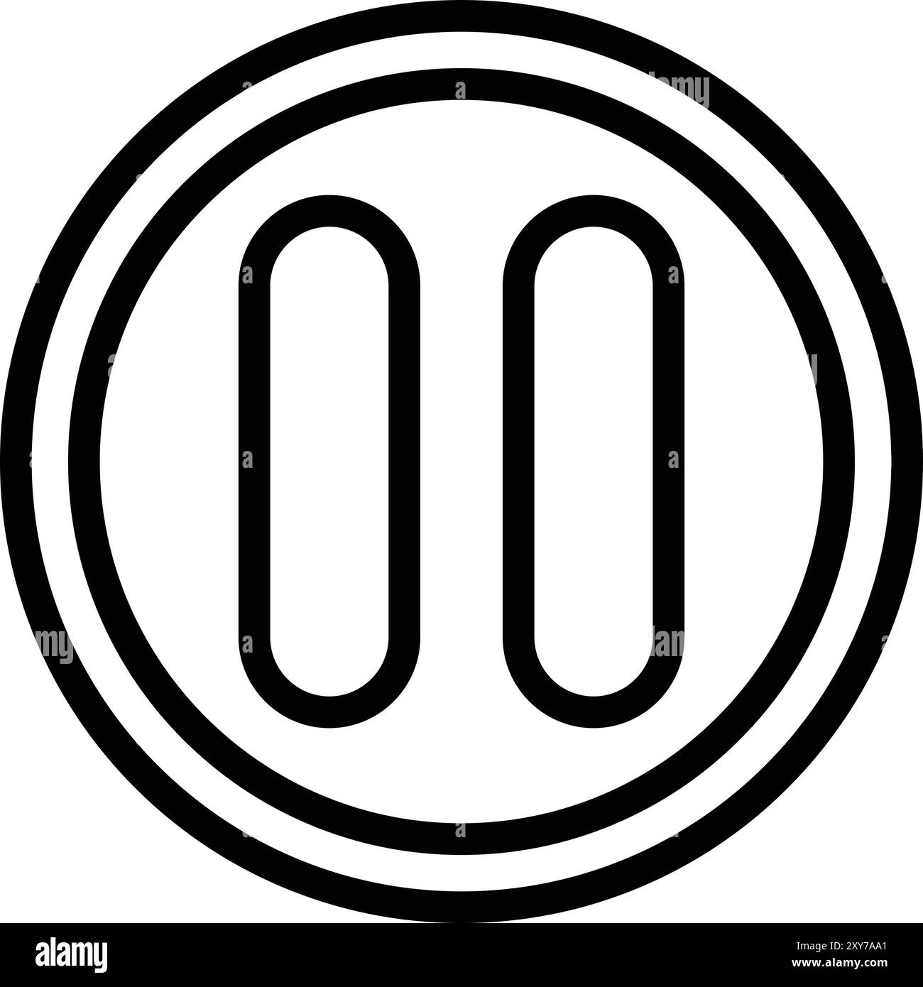 Pause Vector Icon Design Illustration Stock Vector