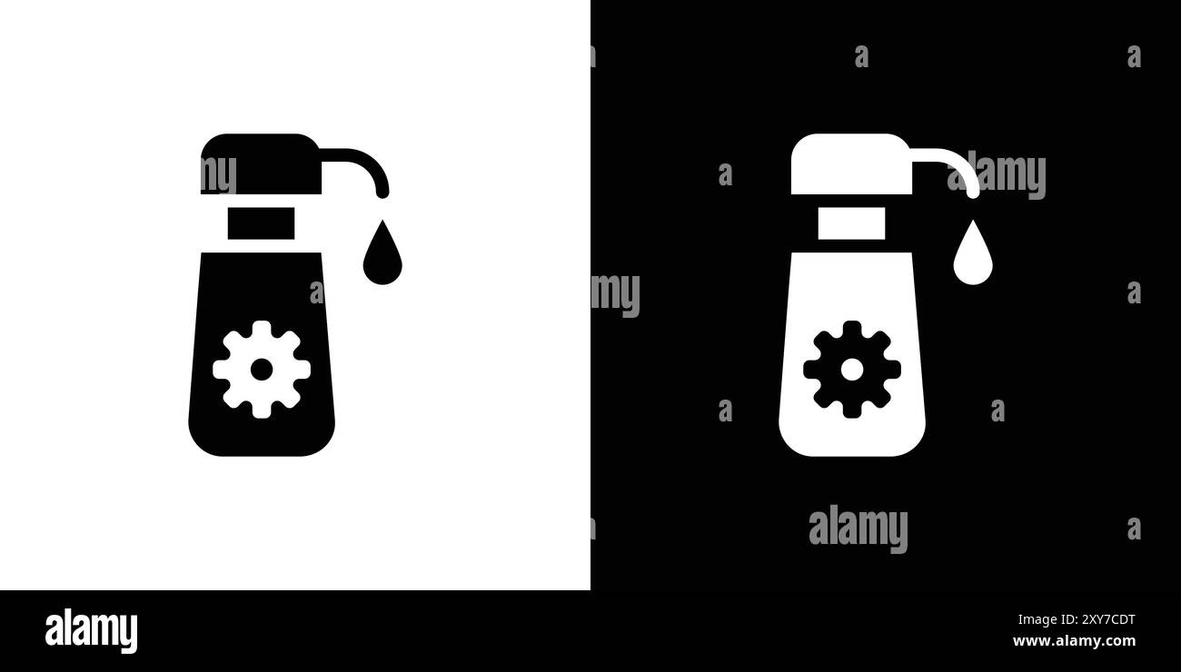 Moisturizing lotion bottle icon set in black and white color. simple flat vector Stock Vector