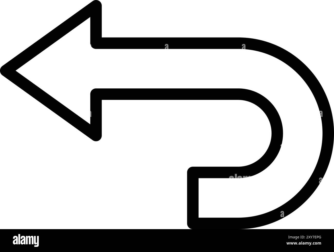 Undo Vector Icon Design Illustration Stock Vector