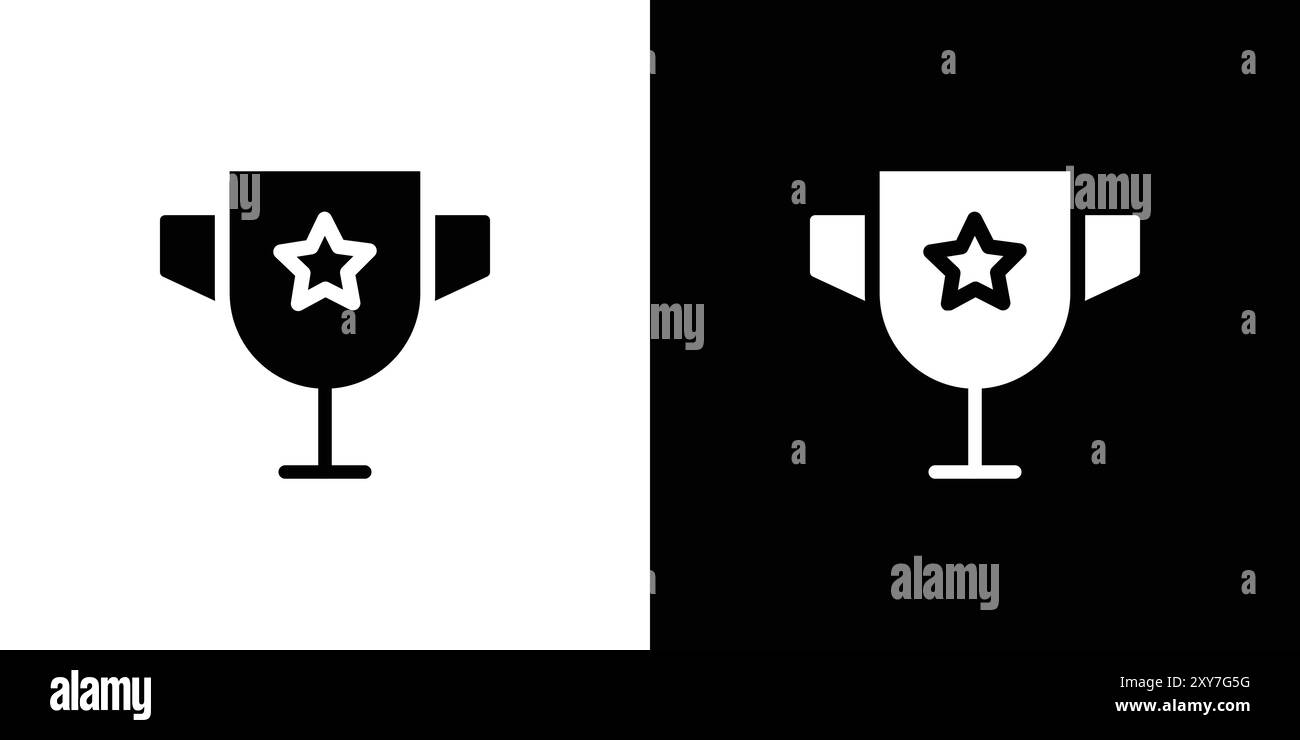 Star trophy icon image Black and White Stock Photos & Images - Alamy