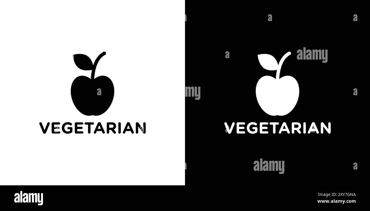 Vegetarian food diet icon set in black and white color. simple flat ...
