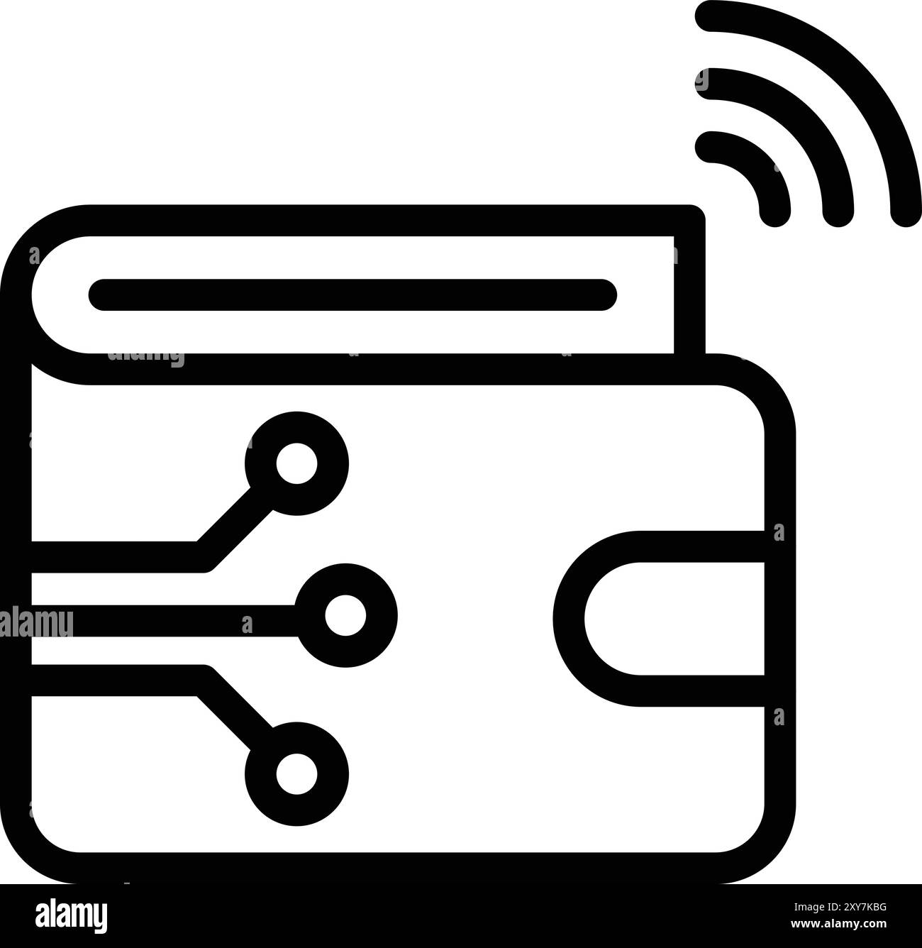 Digital Wallet Vector Icon Design Illustration Stock Vector