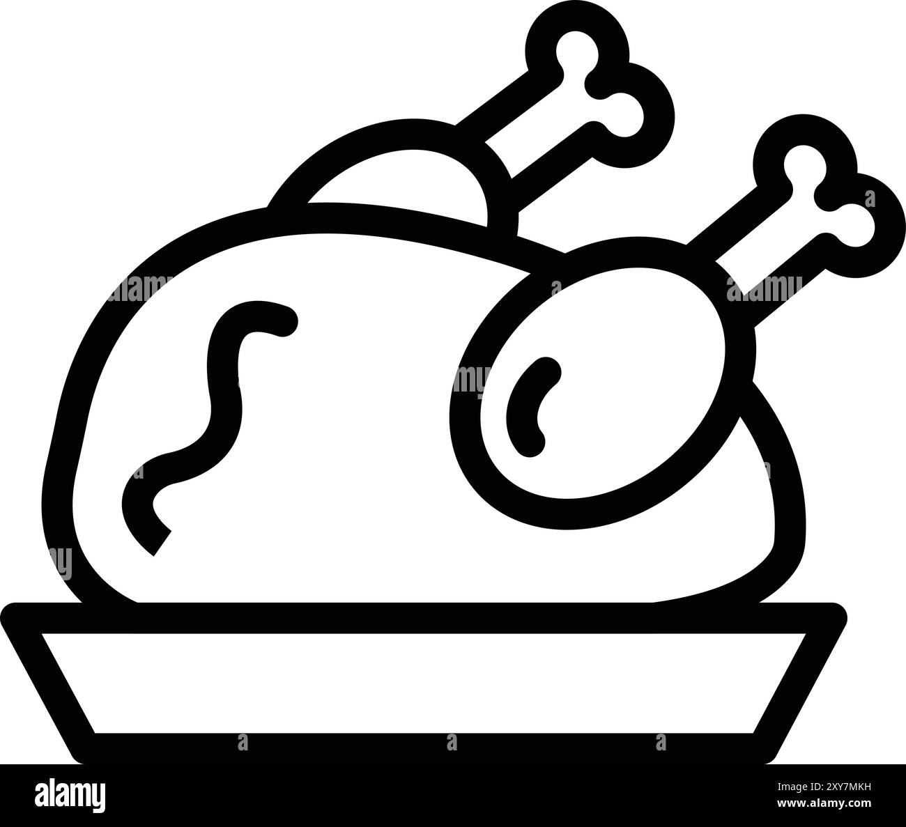 Cooked chicken Vector Icon Design Illustration Stock Vector