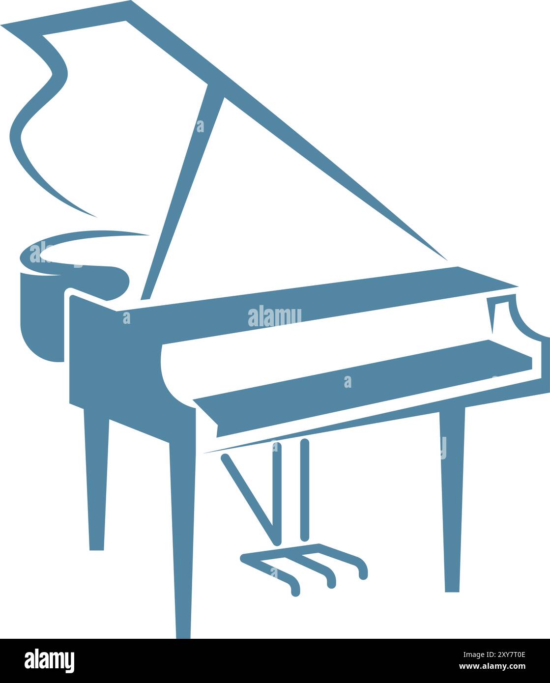 Piano icon logo desain template Stock Vector