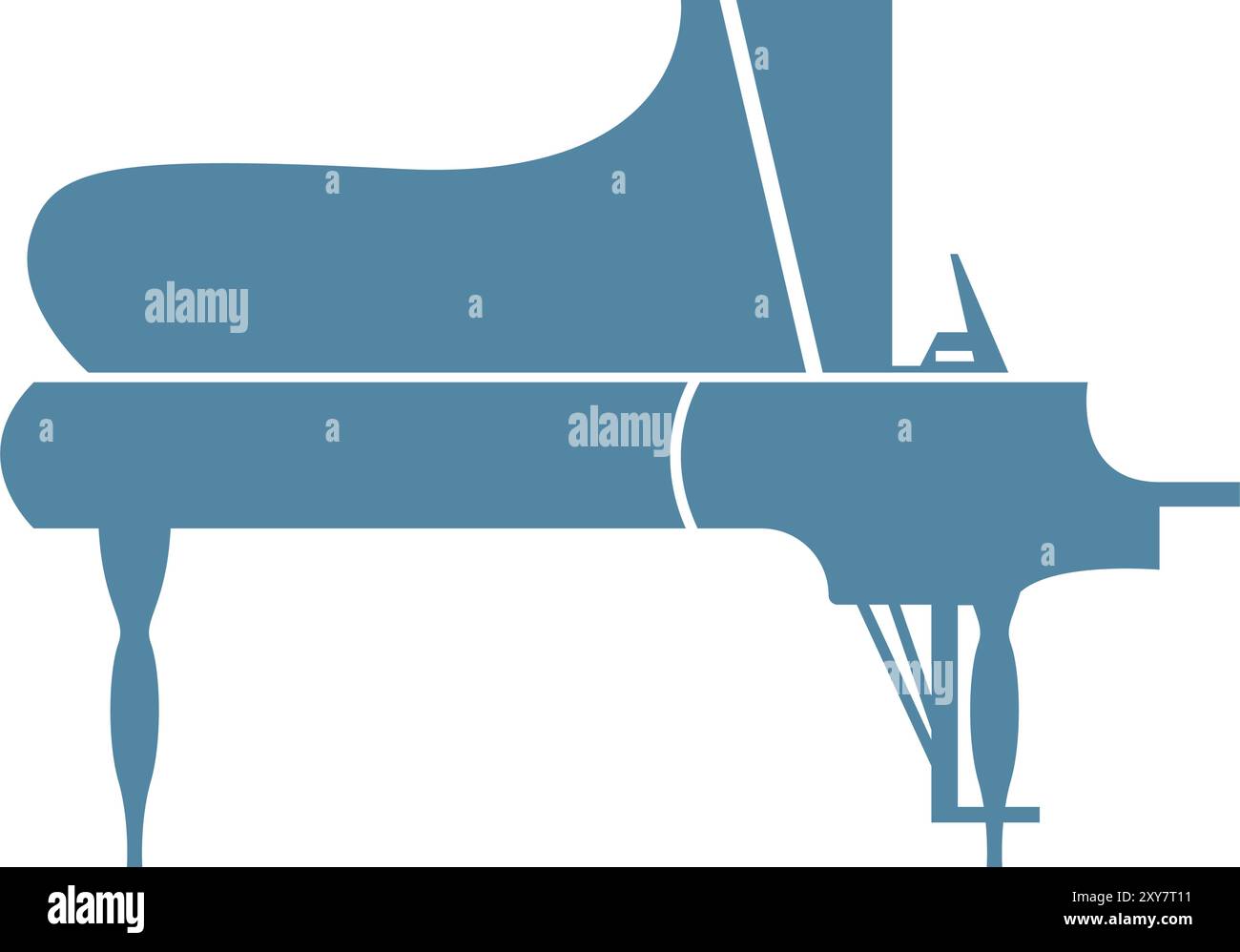Piano icon logo desain template Stock Vector