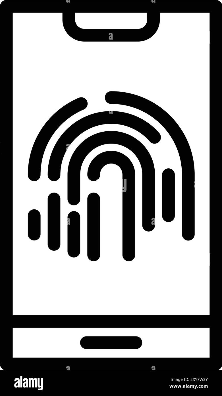 Fingerprint Vector Icon Design Illustration Stock Vector Image & Art ...