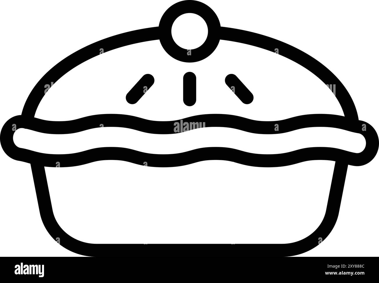 Pie simple vector icon Black and White Stock Photos & Images - Alamy