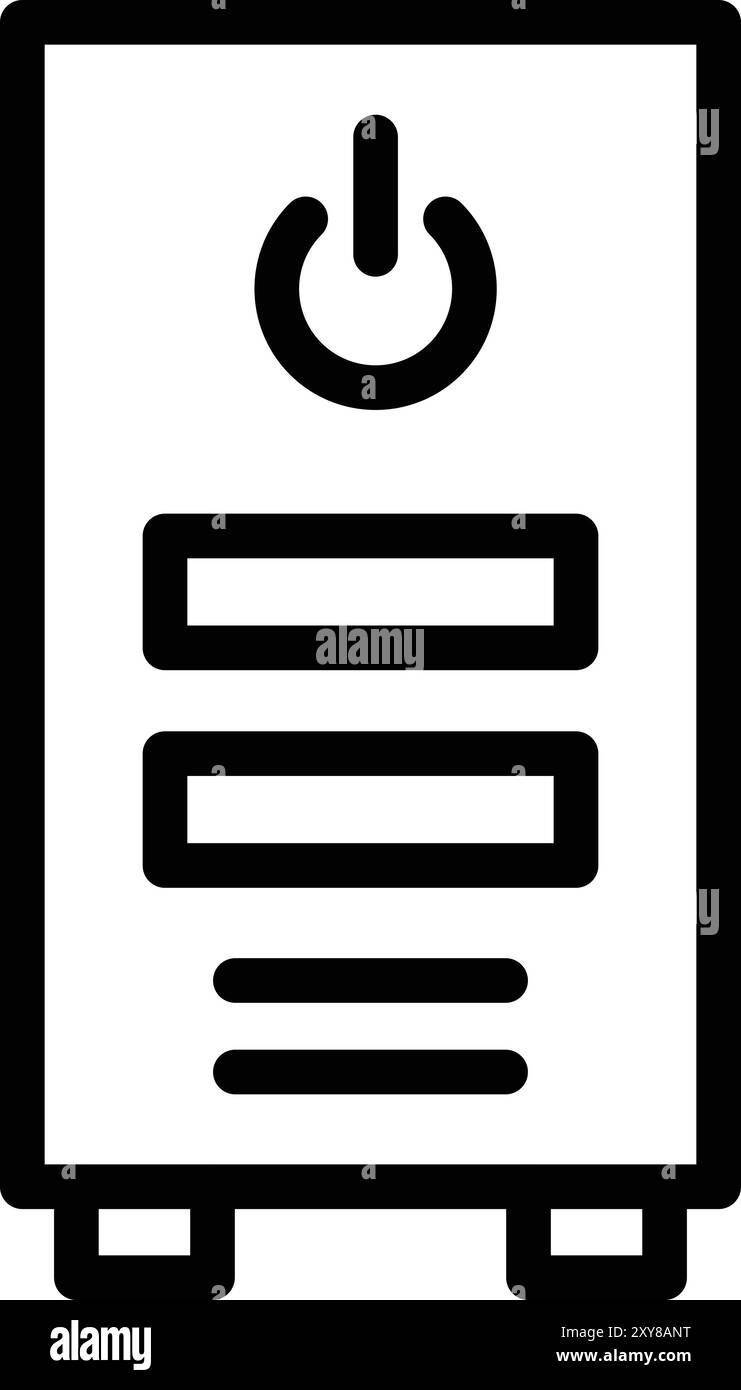 Cpu computer tower icon vector hi-res stock photography and images - Alamy