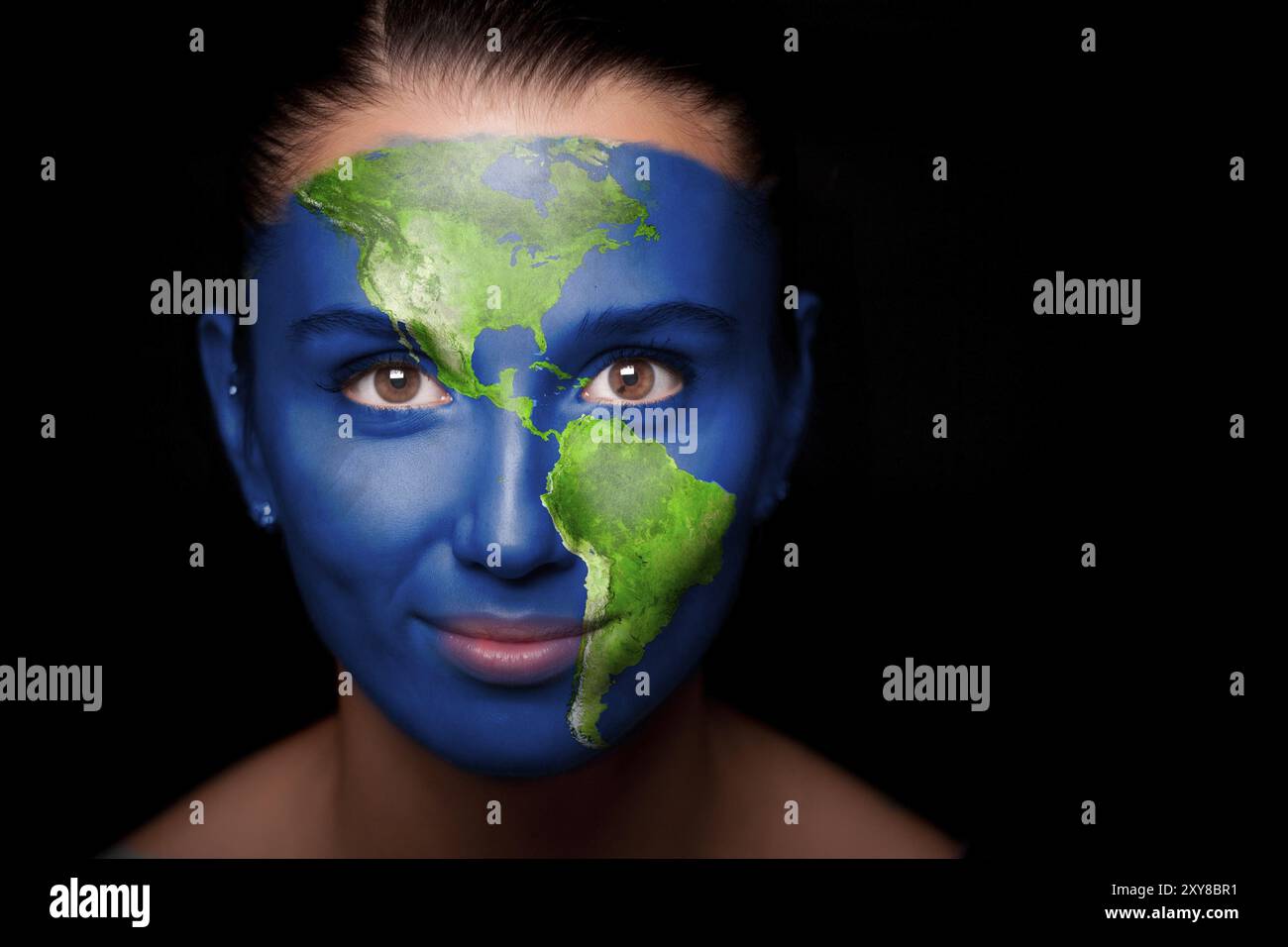 Girl south america map hi-res stock photography and images - Alamy