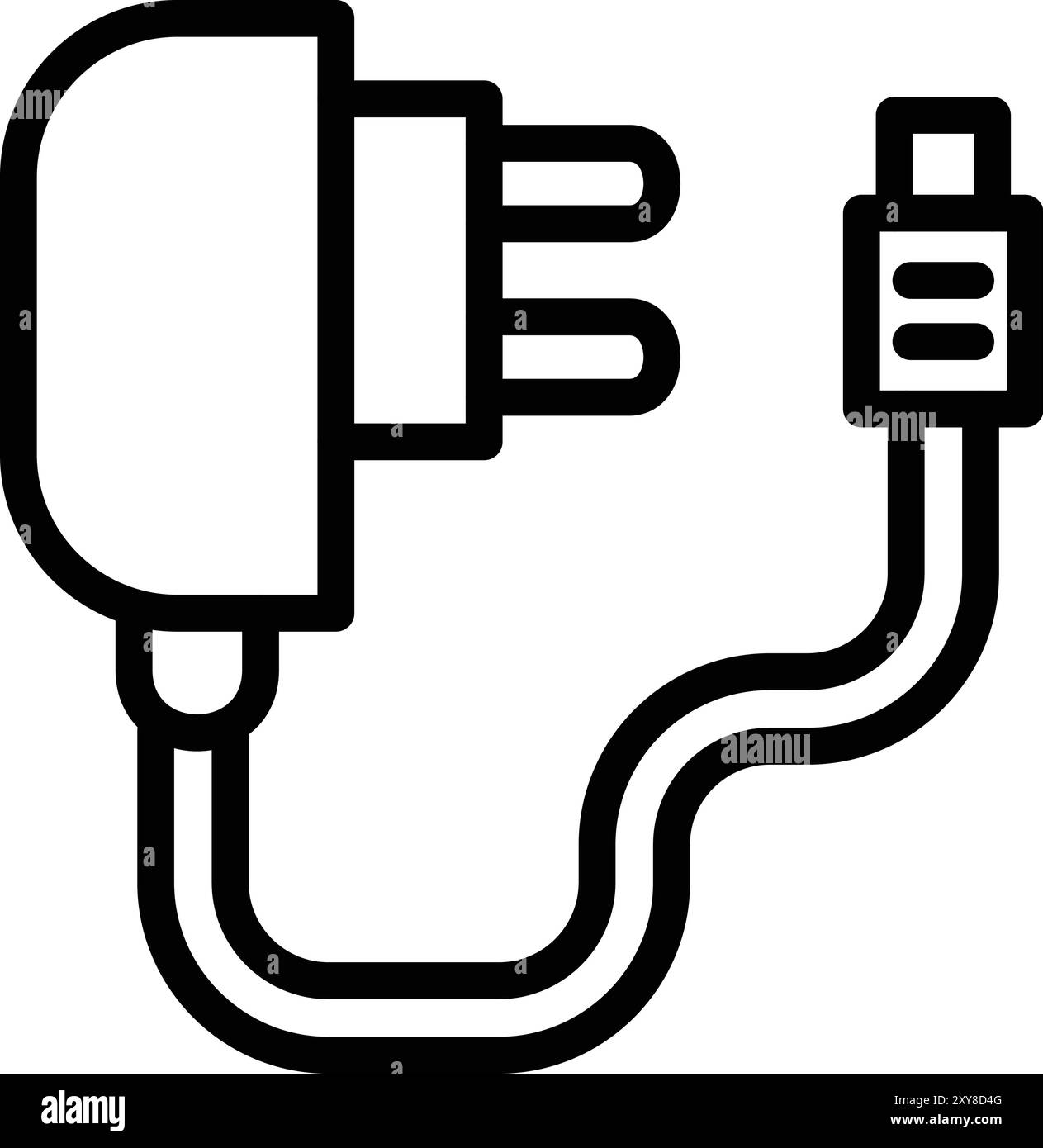 Vector icon concept plugged hi-res stock photography and images - Alamy
