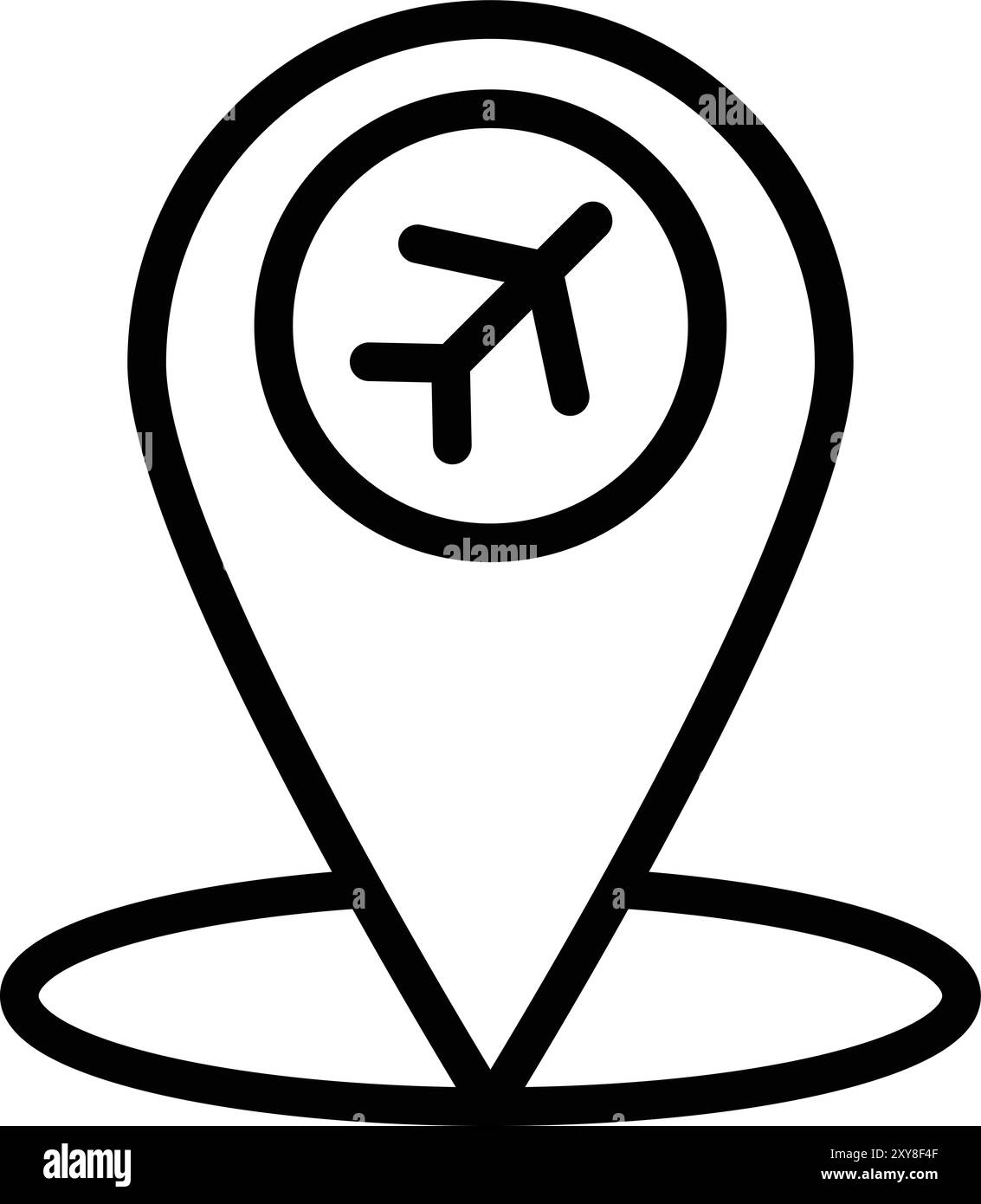 Airport location Vector Icon Design Illustration Stock Vector