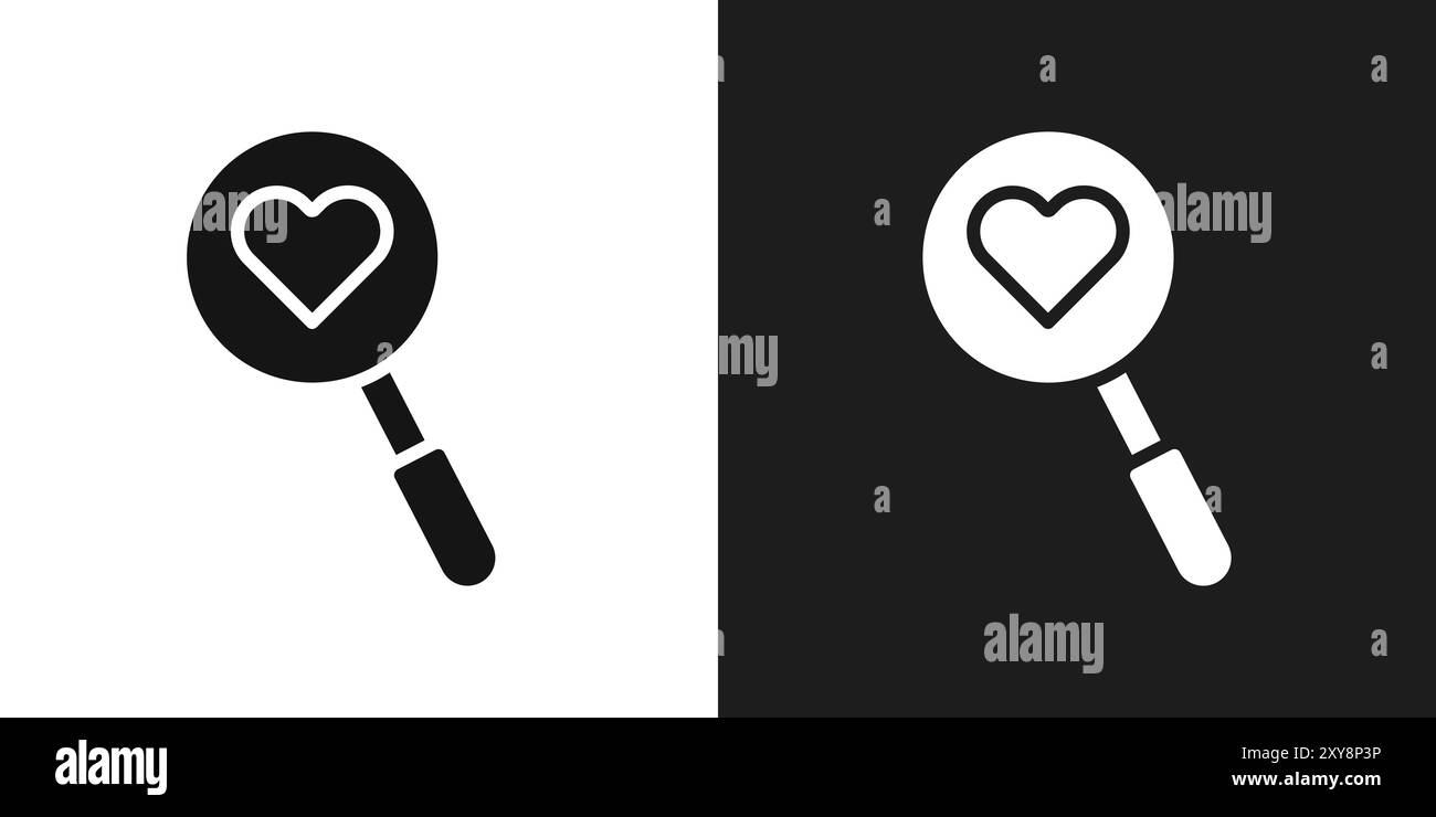 Vector heart icon black color Black and White Stock Photos & Images - Alamy