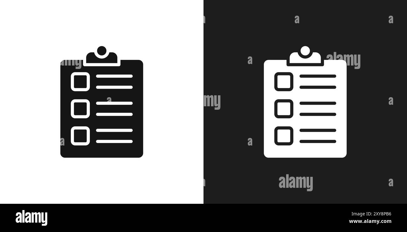 List icon logo sign vector outline in black and white color Stock ...