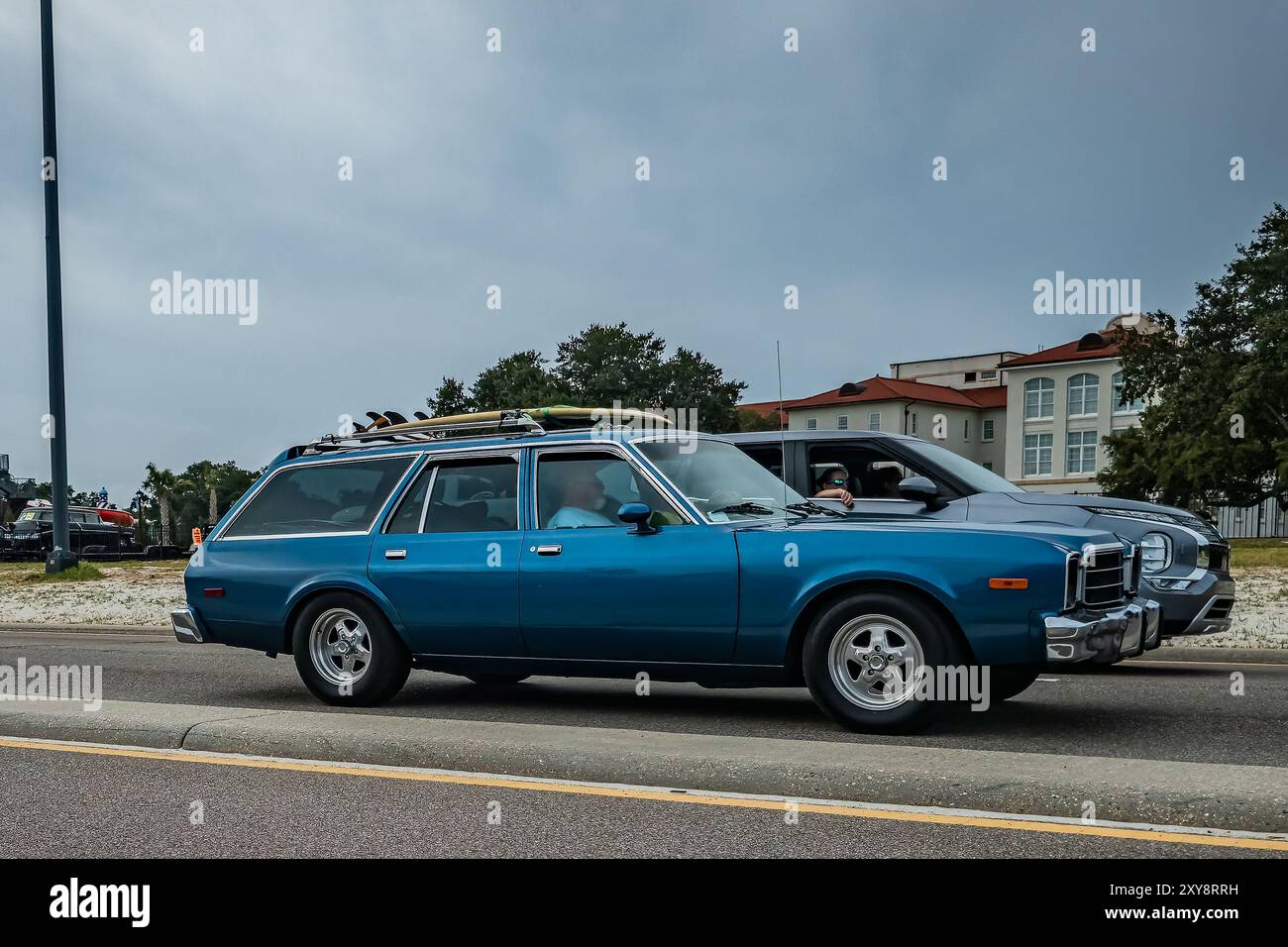 Gulfport, MS - October 05, 2023: Wide angle side view of a 1977 Plymouth  Volare Premier Station Wagon at a local car show Stock Photo - Alamy, image size:1300x956
