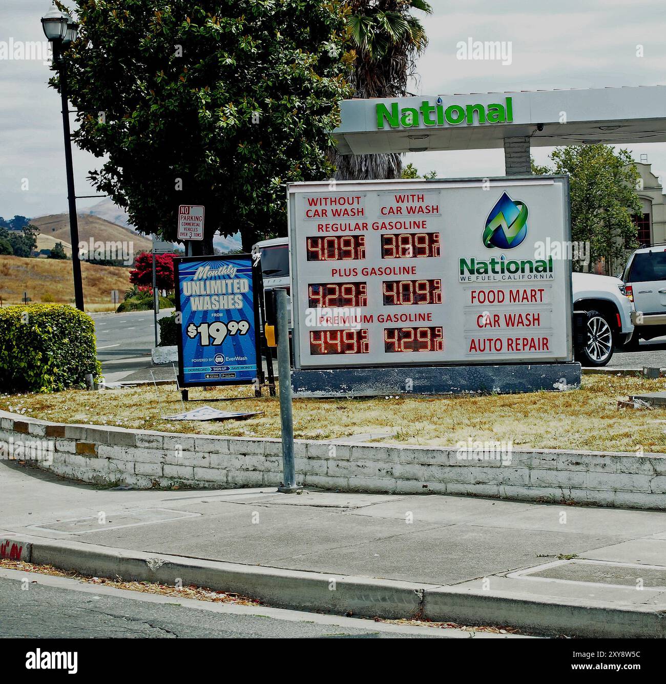 National gas station in California Stock Photo Alamy