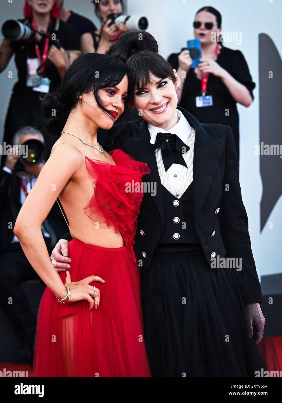Venice, 81st Venice International Film Festival, Red Carpet film Beetlejuice  Beetlejuice . - In the photo: JENNA ORTEGA AND WINONA RYDER Stock Photo -  Alamy
