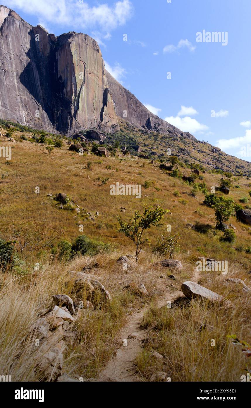 Scenery at Tsaranoro Valley, Central Madagascar Stock Photo