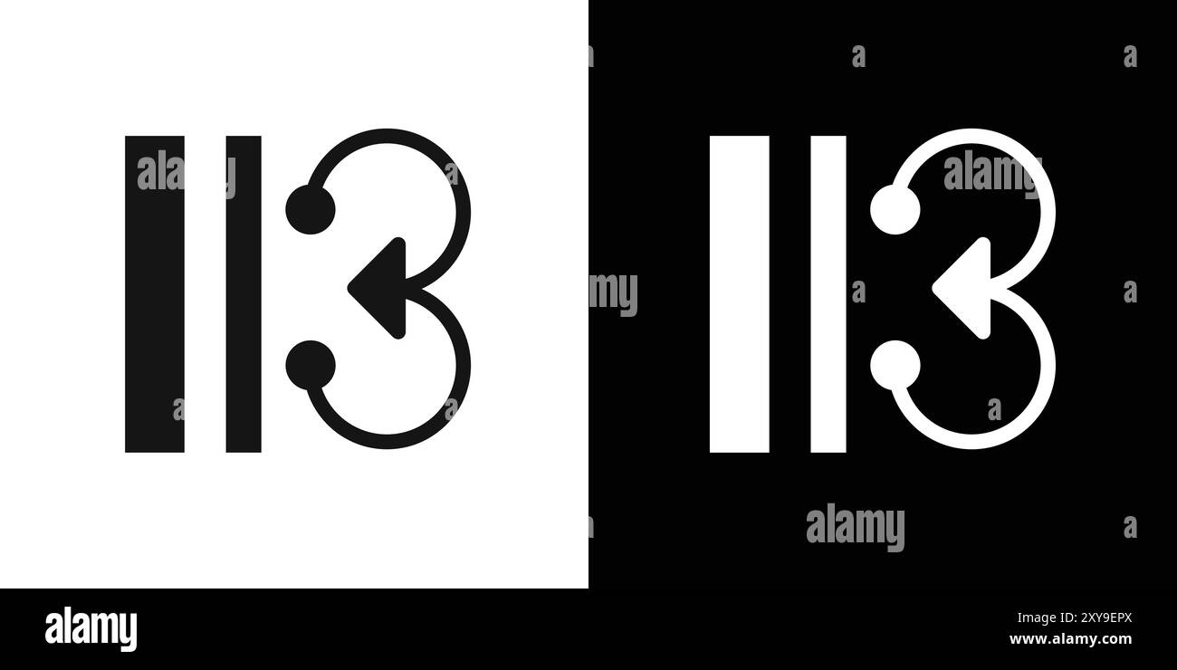 alto clef icon logo sign vector outline in black and white color Stock