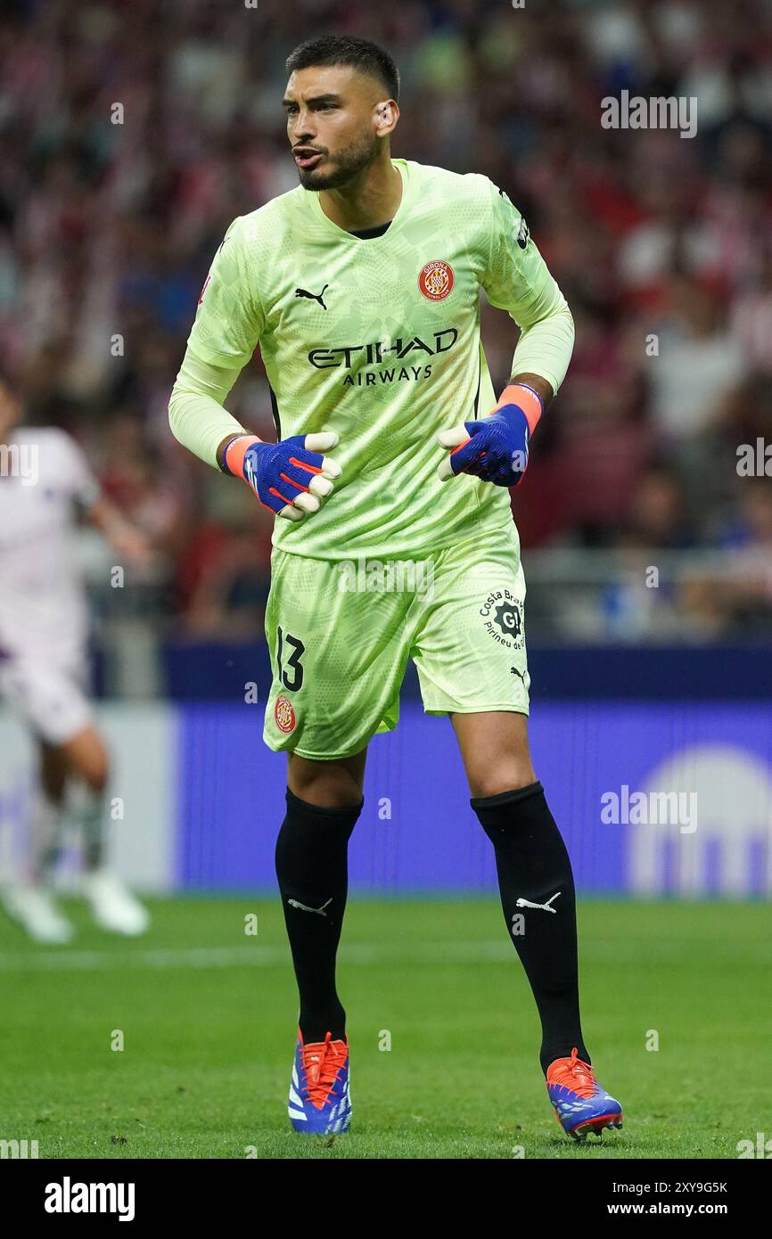 Madrid, Spain. 25th Aug, 2024. Girona FC's Paulo Gazzaniga
